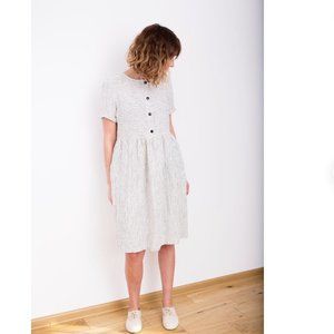 OffOn Clothing Short Sleeve Linen Dress - Size S